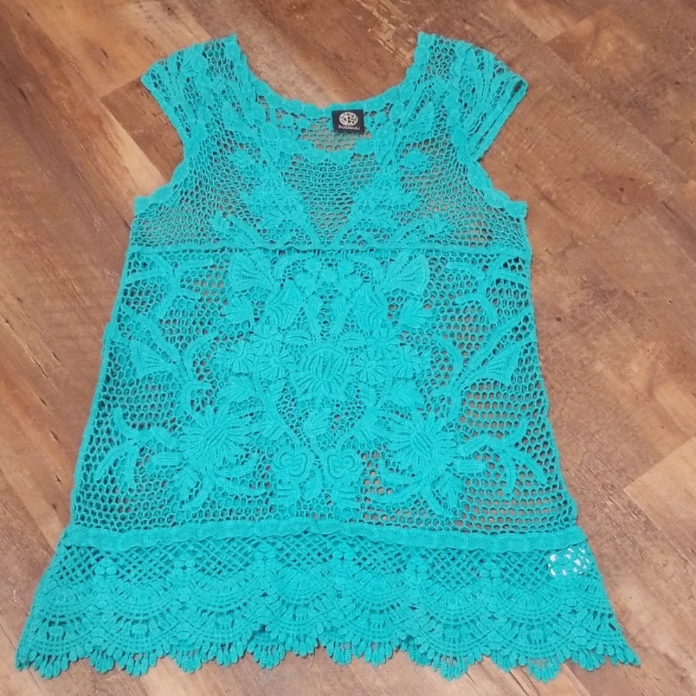 Bobeau Crochet Top Size S